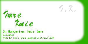 imre knie business card